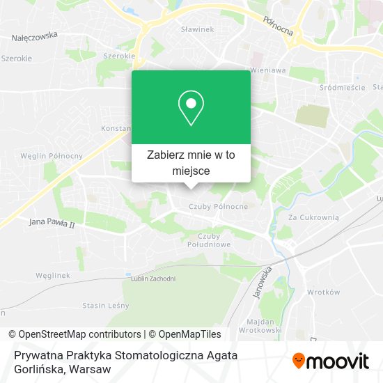 Mapa Prywatna Praktyka Stomatologiczna Agata Gorlińska