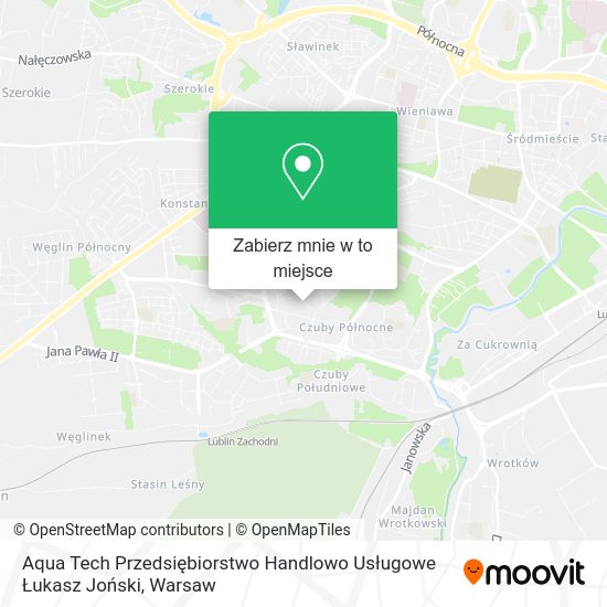 Mapa Aqua Tech Przedsiębiorstwo Handlowo Usługowe Łukasz Joński