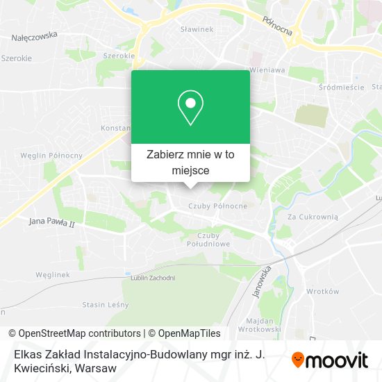 Mapa Elkas Zakład Instalacyjno-Budowlany mgr inż. J. Kwieciński