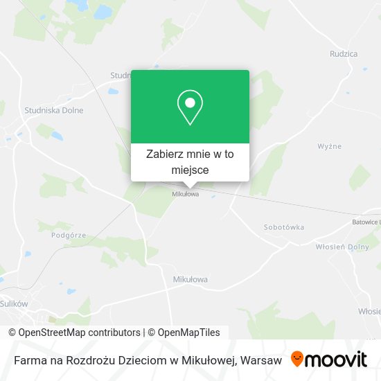 Mapa Farma na Rozdrożu Dzieciom w Mikułowej