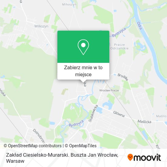 Mapa Zakład Ciesielsko-Murarski. Buszta Jan Wrocław