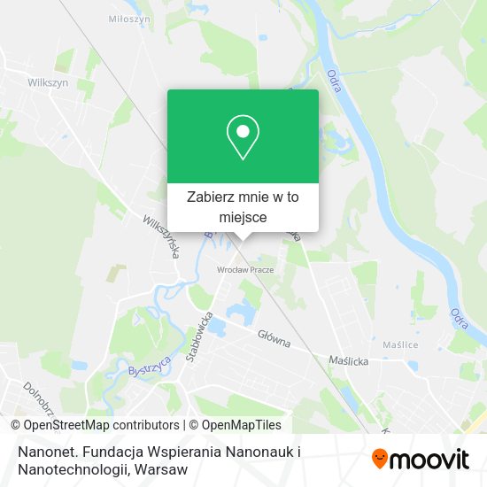 Mapa Nanonet. Fundacja Wspierania Nanonauk i Nanotechnologii