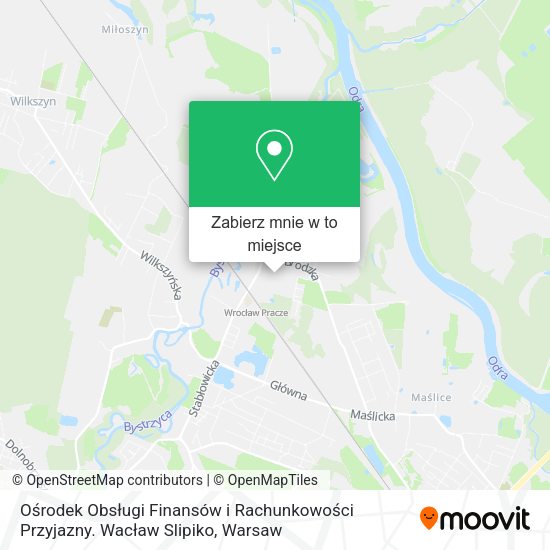 Mapa Ośrodek Obsługi Finansów i Rachunkowości Przyjazny. Wacław Slipiko