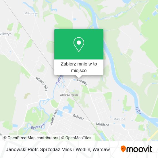 Mapa Janowski Piotr. Sprzedaz Mies i Wedlin