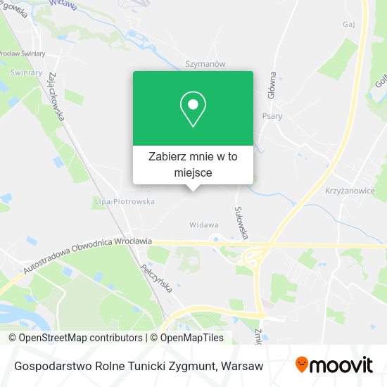 Mapa Gospodarstwo Rolne Tunicki Zygmunt