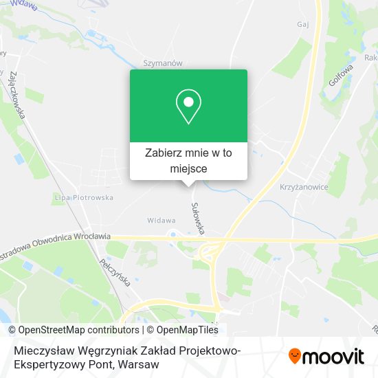 Mapa Mieczysław Węgrzyniak Zakład Projektowo-Ekspertyzowy Pont