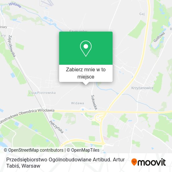 Mapa Przedsiębiorstwo Ogólnobudowlane Artibud. Artur Tabiś