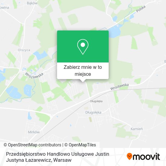 Mapa Przedsiębiorstwo Handlowo Usługowe Justin Justyna Łazarewicz