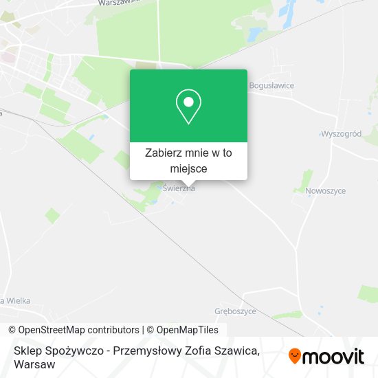 Mapa Sklep Spożywczo - Przemysłowy Zofia Szawica