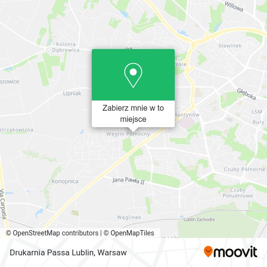 Mapa Drukarnia Passa Lublin