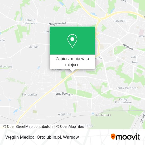 Mapa Węglin Medical Ortolublin.pl