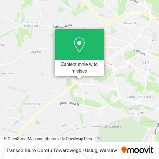 Mapa Transco Biuro Obrotu Towarowego i Uslug