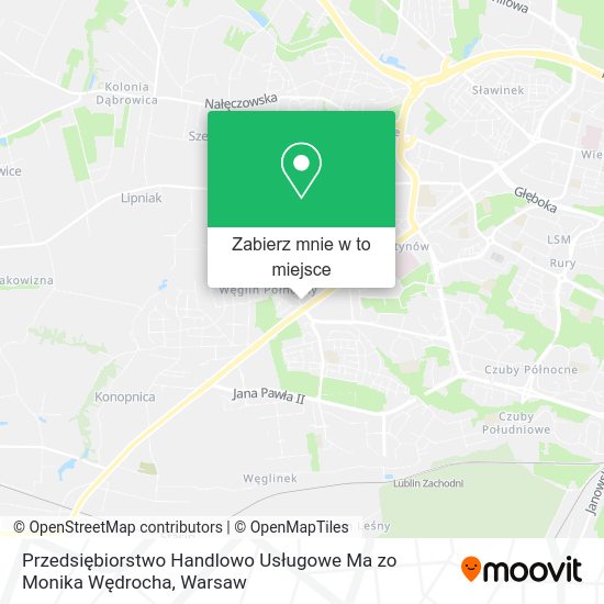 Mapa Przedsiębiorstwo Handlowo Usługowe Ma zo Monika Wędrocha