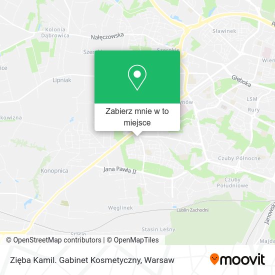 Mapa Zięba Kamil. Gabinet Kosmetyczny