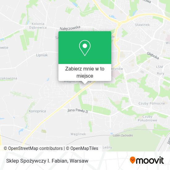 Mapa Sklep Spożywczy I. Fabian