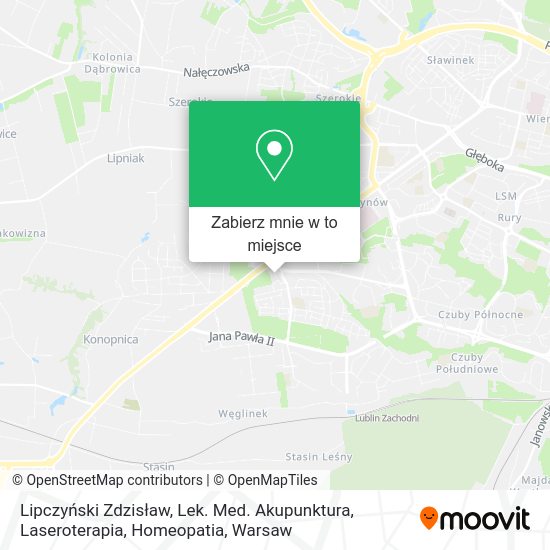 Mapa Lipczyński Zdzisław, Lek. Med. Akupunktura, Laseroterapia, Homeopatia