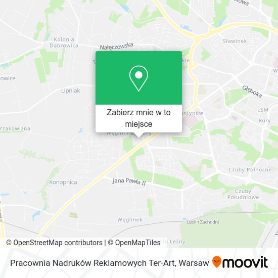 Mapa Pracownia Nadruków Reklamowych Ter-Art