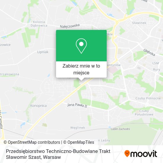 Mapa Przedsiębiorstwo Techniczno-Budowlane Trakt Sławomir Szast