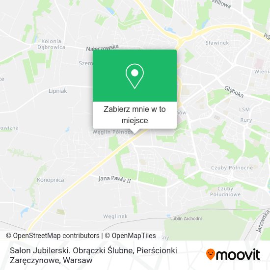 Mapa Salon Jubilerski. Obrączki Ślubne, Pierścionki Zaręczynowe