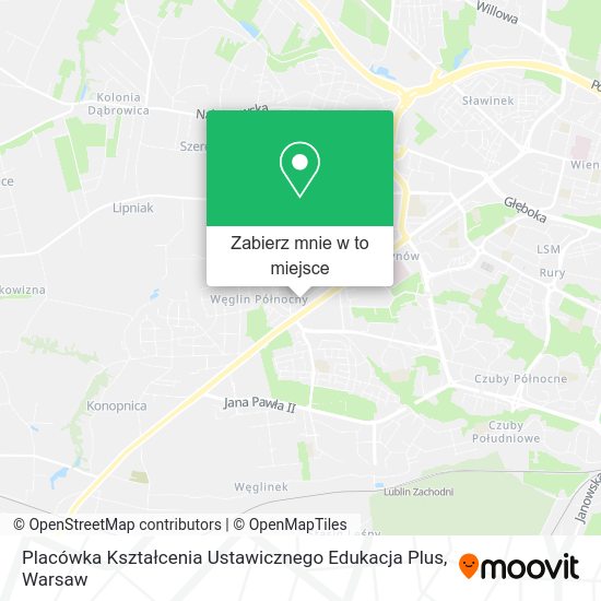 Mapa Placówka Kształcenia Ustawicznego Edukacja Plus