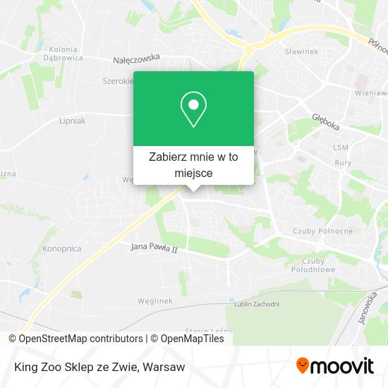 Mapa King Zoo Sklep ze Zwie