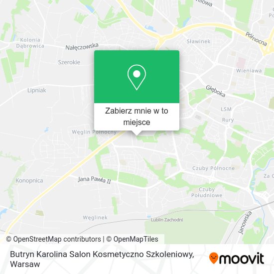 Mapa Butryn Karolina Salon Kosmetyczno Szkoleniowy