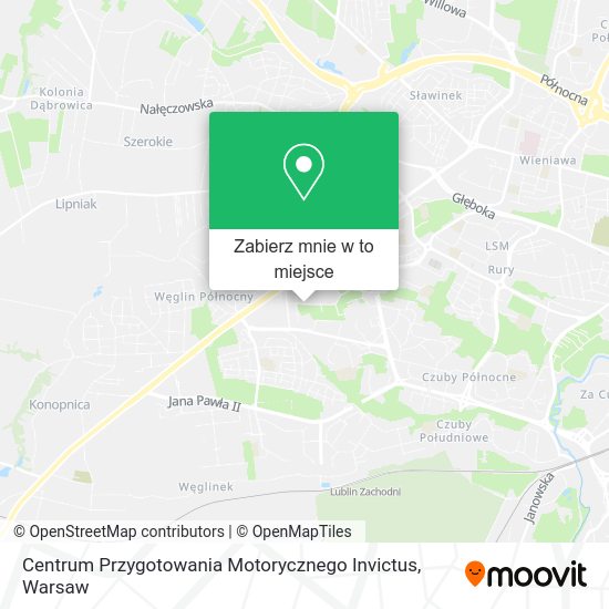 Mapa Centrum Przygotowania Motorycznego Invictus