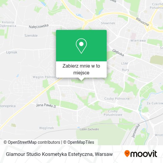 Mapa Glamour Studio Kosmetyka Estetyczna