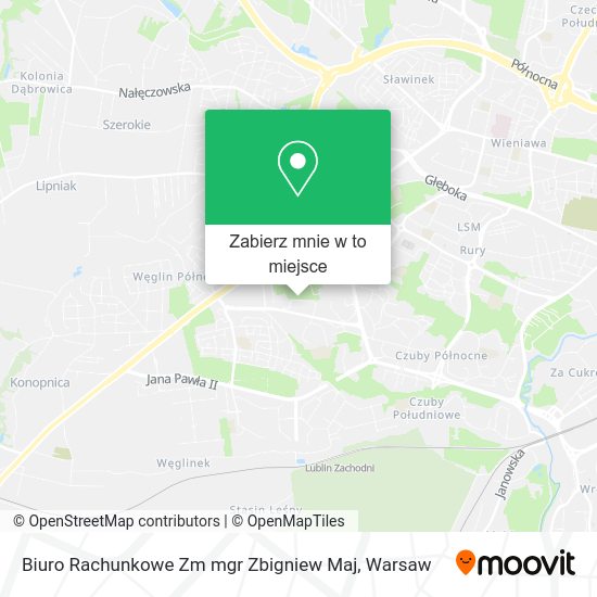 Mapa Biuro Rachunkowe Zm mgr Zbigniew Maj