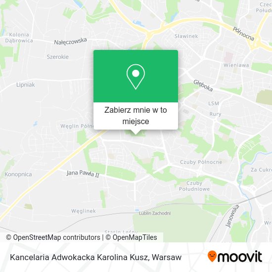 Mapa Kancelaria Adwokacka Karolina Kusz