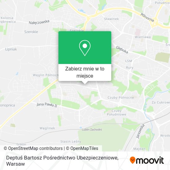 Mapa Deptuś Bartosz Pośrednictwo Ubezpieczeniowe