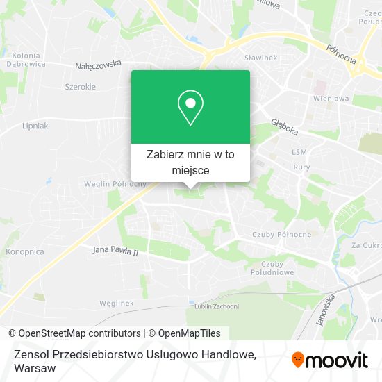 Mapa Zensol Przedsiebiorstwo Uslugowo Handlowe