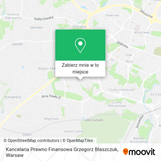 Mapa Kancelaria Prawno Finansowa Grzegorz Błaszczuk