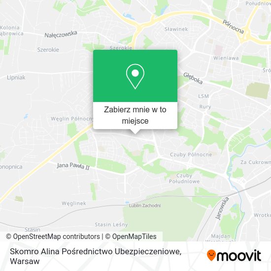 Mapa Skomro Alina Pośrednictwo Ubezpieczeniowe