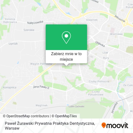 Mapa Paweł Żurawski Prywatna Praktyka Dentystyczna