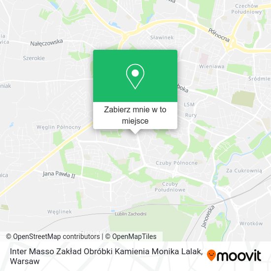 Mapa Inter Masso Zakład Obróbki Kamienia Monika Lalak