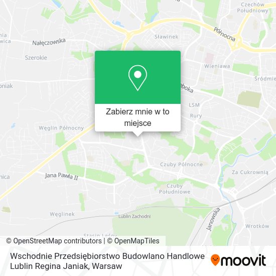 Mapa Wschodnie Przedsiębiorstwo Budowlano Handlowe Lublin Regina Janiak