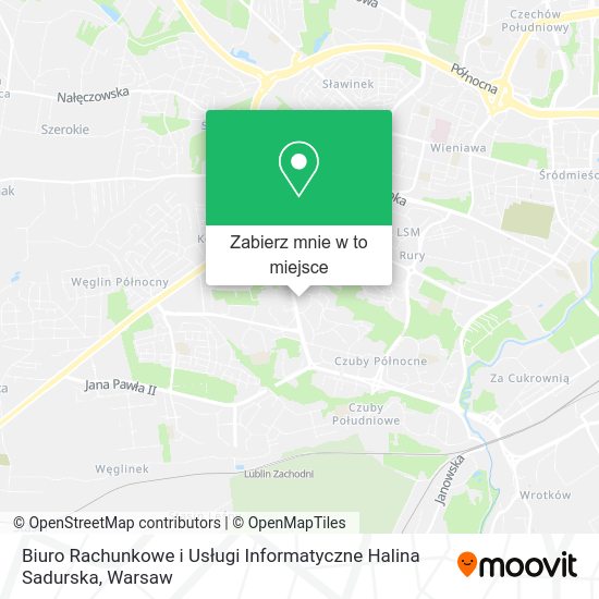 Mapa Biuro Rachunkowe i Usługi Informatyczne Halina Sadurska