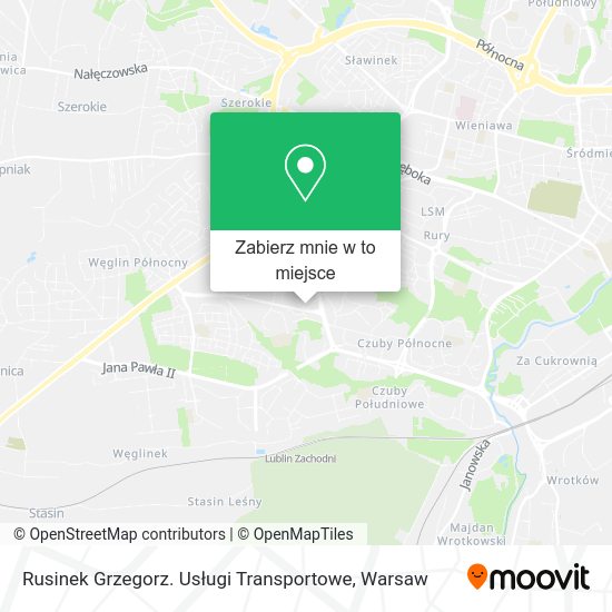 Mapa Rusinek Grzegorz. Usługi Transportowe