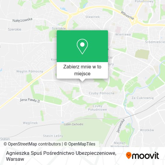 Mapa Agnieszka Spuś Pośrednictwo Ubezpieczeniowe