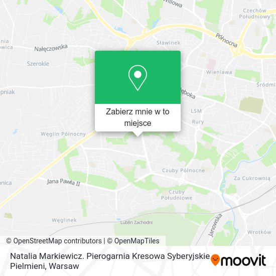 Mapa Natalia Markiewicz. Pierogarnia Kresowa Syberyjskie Pielmieni