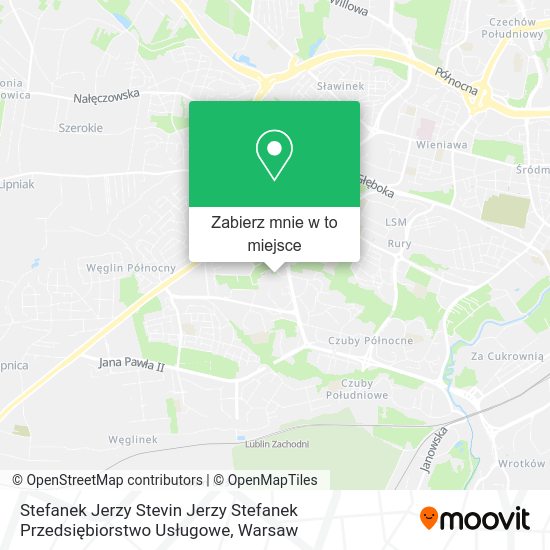 Mapa Stefanek Jerzy Stevin Jerzy Stefanek Przedsiębiorstwo Usługowe