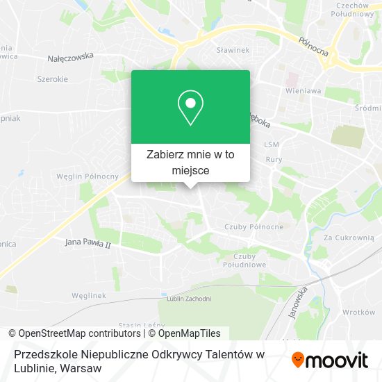 Mapa Przedszkole Niepubliczne Odkrywcy Talentów w Lublinie