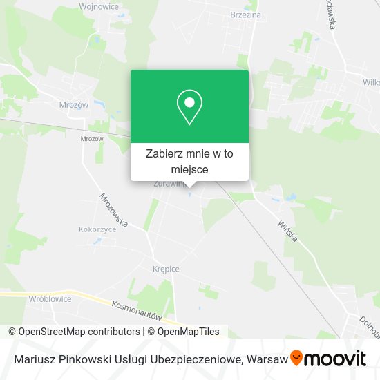 Mapa Mariusz Pinkowski Usługi Ubezpieczeniowe