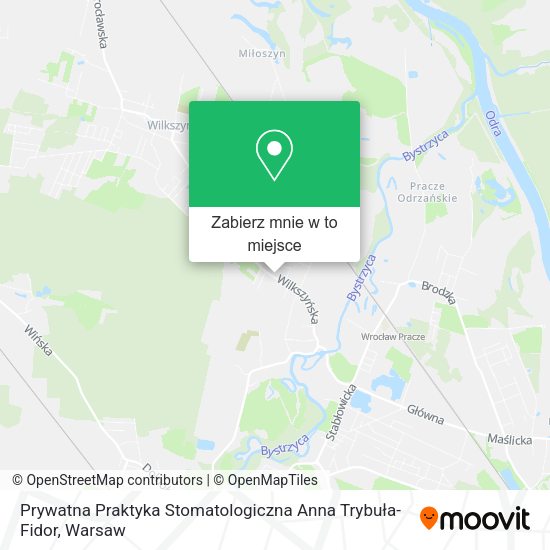 Mapa Prywatna Praktyka Stomatologiczna Anna Trybuła-Fidor