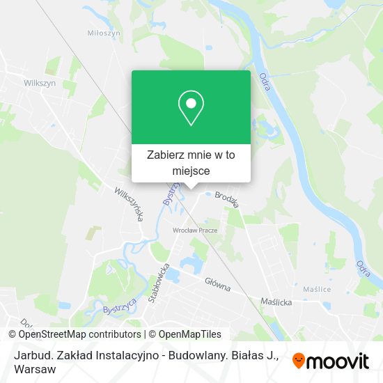 Mapa Jarbud. Zakład Instalacyjno - Budowlany. Białas J.