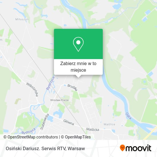 Mapa Osiński Dariusz. Serwis RTV