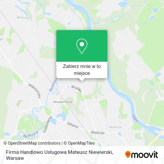 Mapa Firma Handlowo Usługowa Mateusz Niewierski