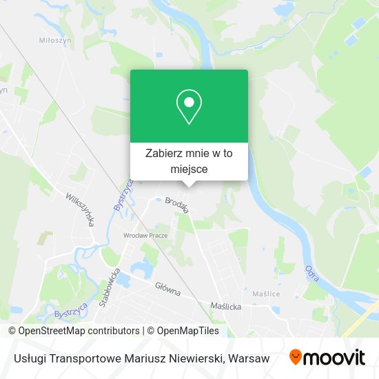 Mapa Usługi Transportowe Mariusz Niewierski