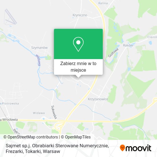 Mapa Sajmet sp.j. Obrabiarki Sterowane Numerycznie, Frezarki, Tokarki